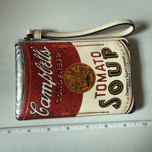 Coach Campbell's Soup Can Clutch in Red and White - Picture 3 of 5